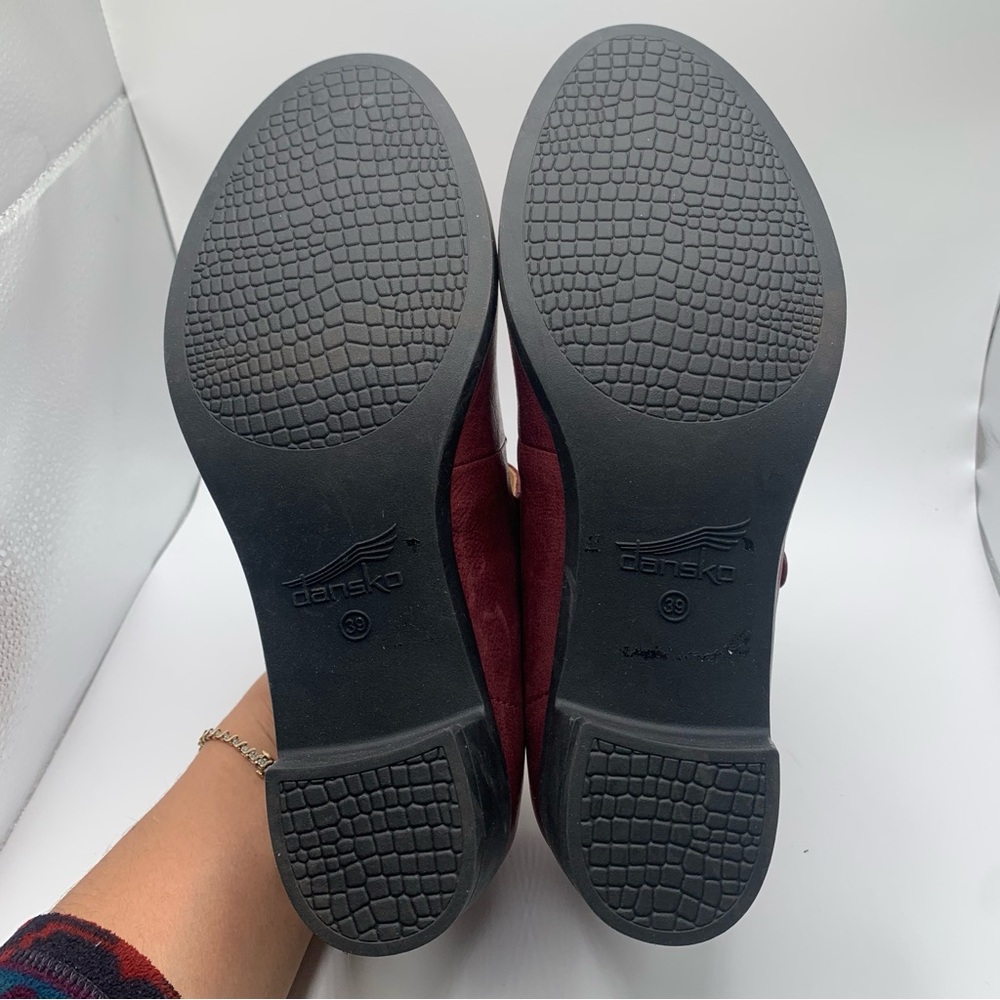 NWOB DANSKO | CALLISTA BURNISHED NUBUCK WINE Mary Jane heel size 39 US8-8.5 1407 - Picture 10 of 10